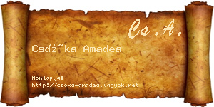 Csóka Amadea névjegykártya